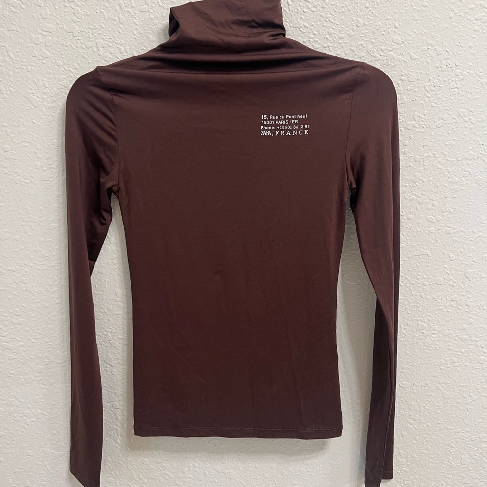 Zara Chocolate Long Sleeve Turtleneck